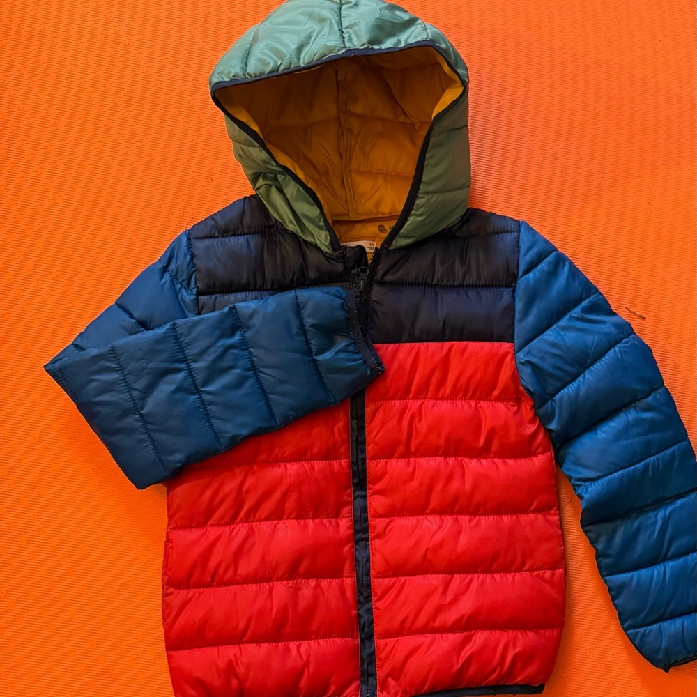 Epic Threads Yellow and Blue Puffer Jacket